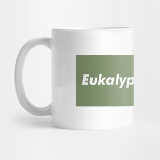 Eukalyptusbonbon﻿ (eucalyptus candy) in green text typography Mug